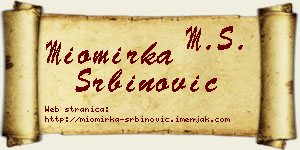 Miomirka Srbinović vizit kartica